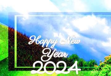 FX №220978 template nature Happy New Year 2024