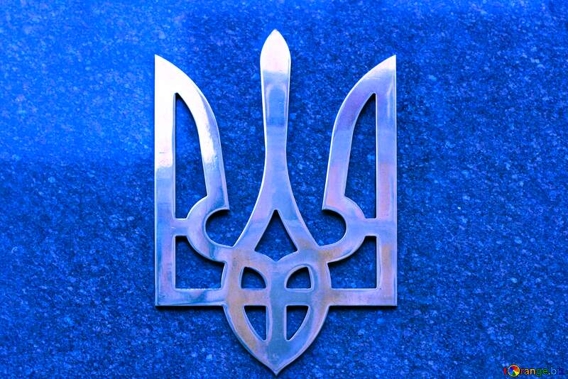 Blue coat of arms Ukraine №49323