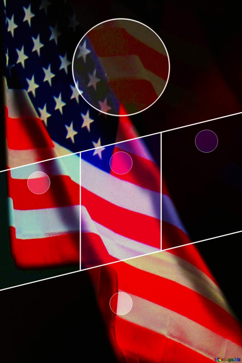 Business brochure flyer design USA American Flag background A4 №54472