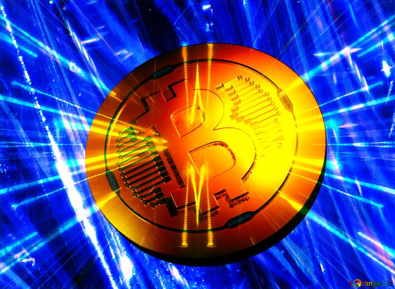 coin, whenever Bitcoin gold light Techno neon blue №18044