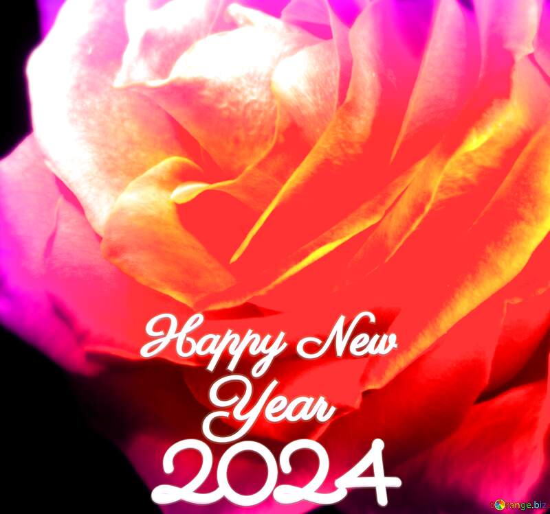 Fire Rose Happy New Year 2024 №1236