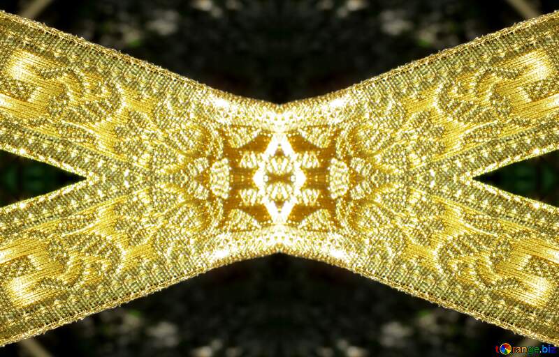 gold ribbon pattern №54015
