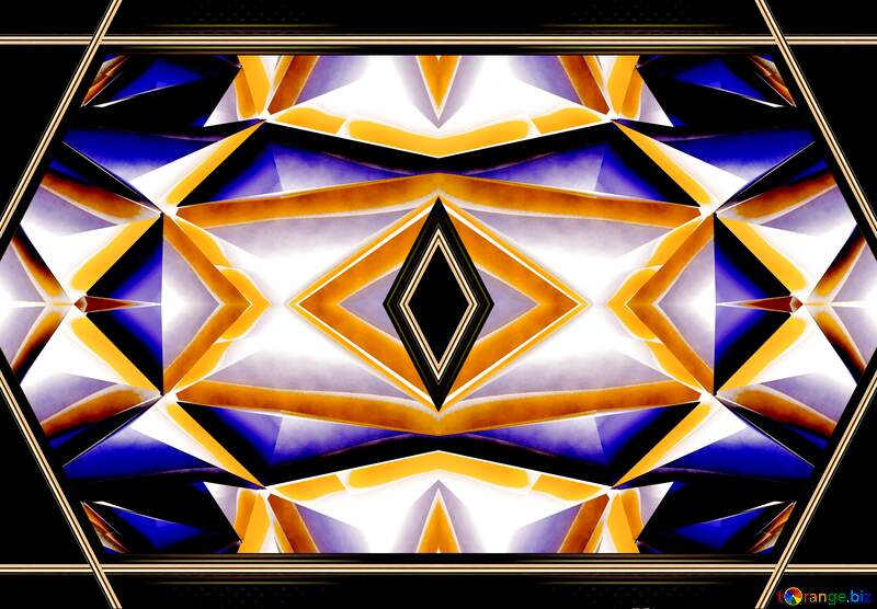 Polygon futuristic metallic pattern №51585