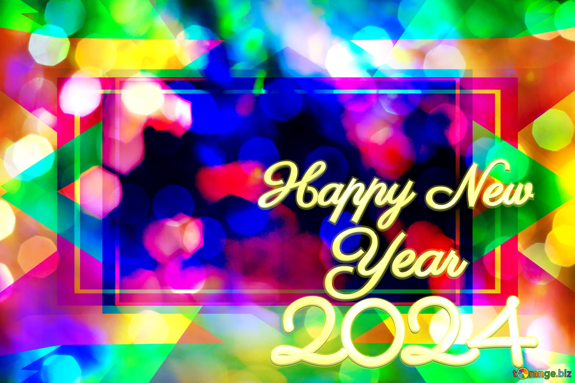 Bright color collection of 2024 happy new year Vector Image