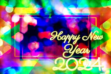 FX №221036 Bright  color  background. Happy New Year 2024