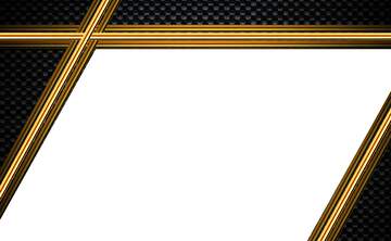 FX №221759 Carbon gold lines frame big top transparent