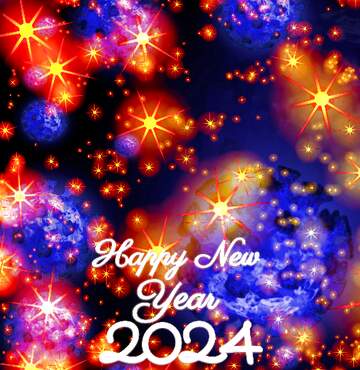 FX №221392 Covid 19 Happy New Year 2024 background  bright twinkling stars night