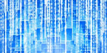 FX №221579 Digital enterprise matrix style blue  background