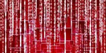 FX №221580 Digital enterprise matrix style red  background