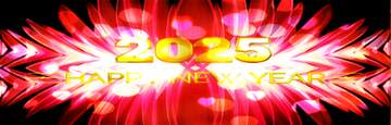 FX №221643 fractal red  flower Dark bokeh  background Happy New Year 2025