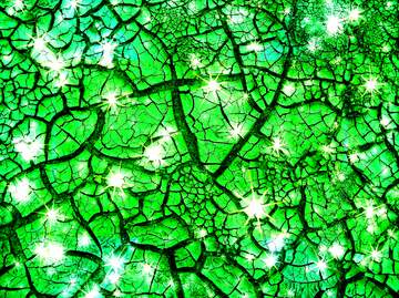 FX №221889 green cracked earth stars texture