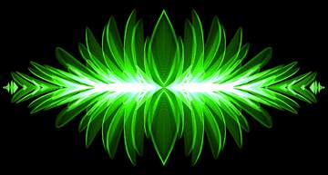 FX №221630 Green neon light flower pattern