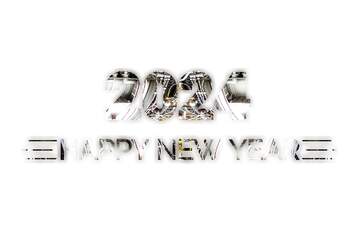 Happy New Year 2022 Technology metals pipe text