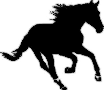 FX №221605 Horse runs Silhouette isolated