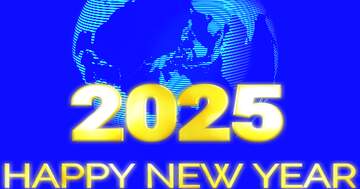 FX №221617 Modern global world earth concept planet symbol happy new year 2025