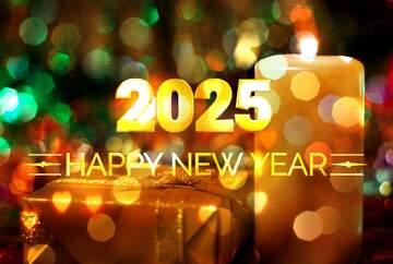 FX №221083 Romantic happy new year 2025 background