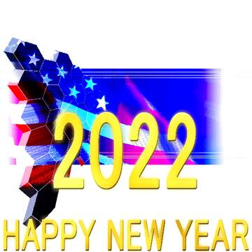 FX №221308 USA  it business concept 2022 Happy New Year background