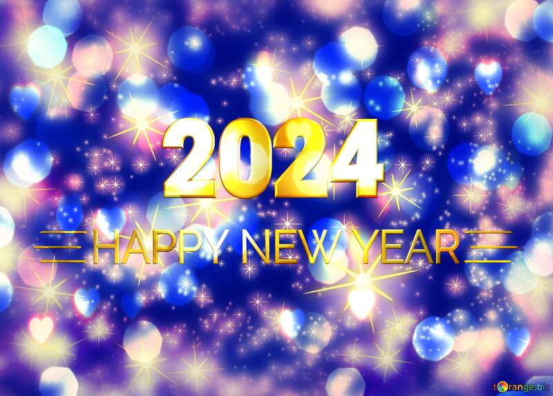 2024 golden New Year  winter  holiday background №54496