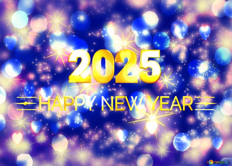 2025 golden New Year  winter  holiday background №54496