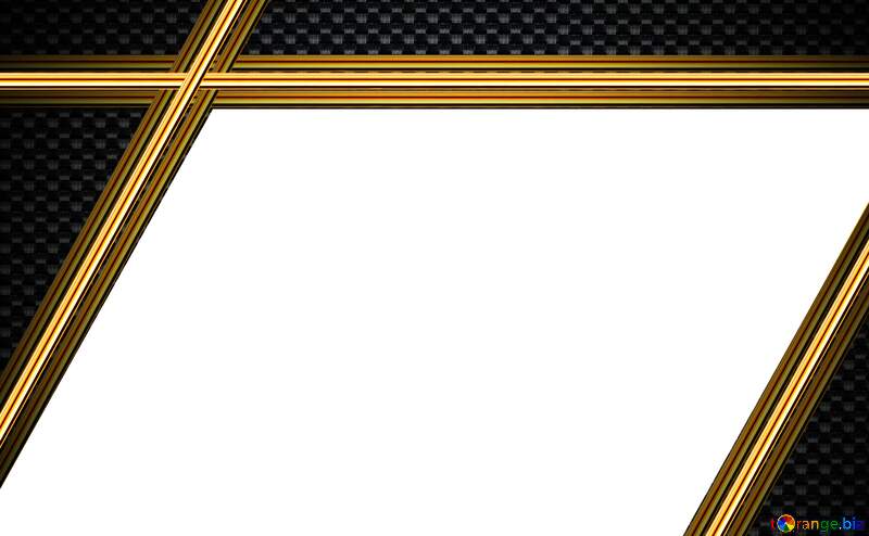 Carbon gold lines frame big top transparent №54467