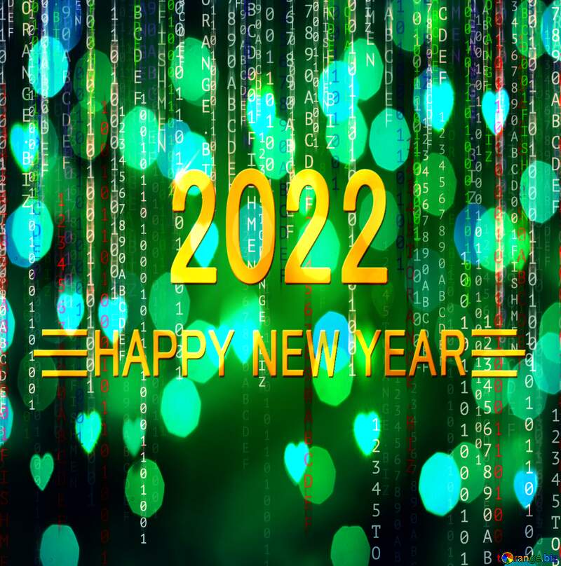 Digital enterprise matrix style Shiny happy new year 2022 background №49671