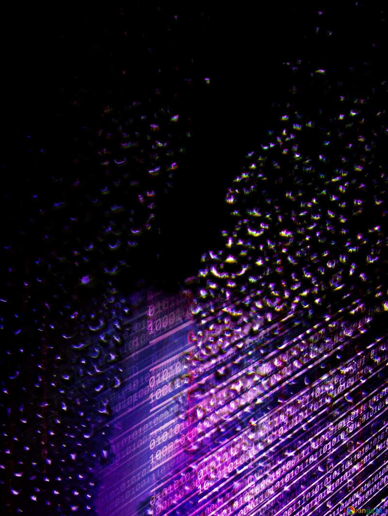 Drops Digital matrix style background №37906