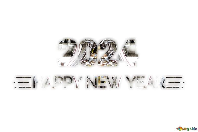 Happy New Year 2024 Technology metals pipe text №56235