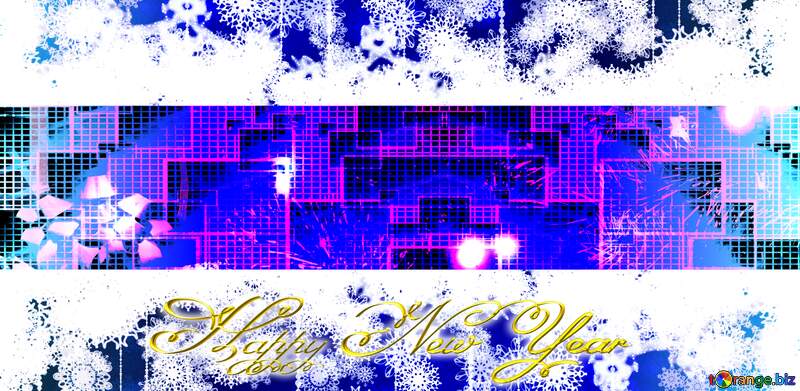 Happy New Year technology techno blue  background №2743