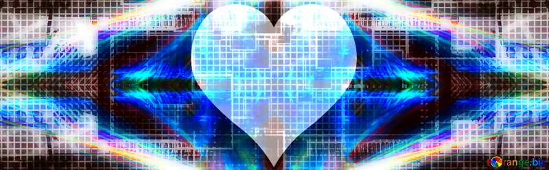 Heart in a presentation tech abstract background №49678