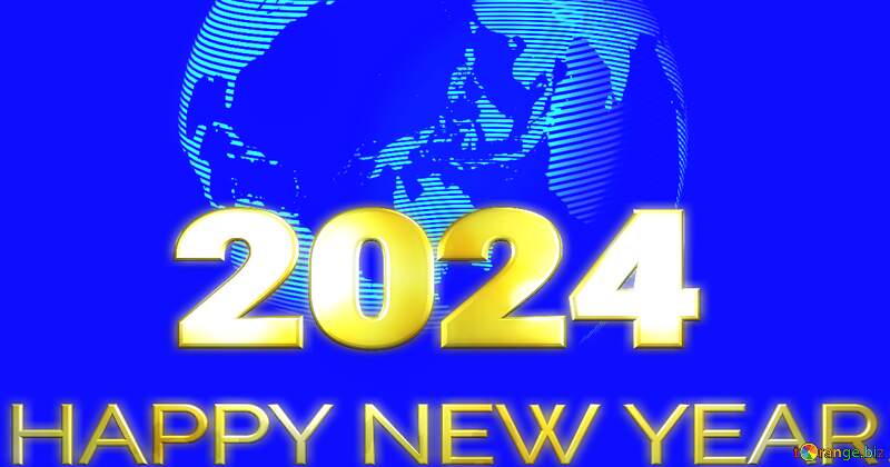 Modern global world earth concept planet symbol happy new year 2024 №54515