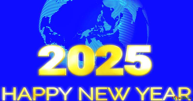 Modern global world earth concept planet symbol happy new year 2025 №54515