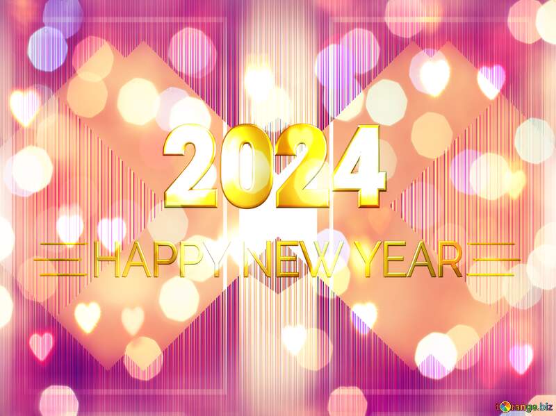 new year 2024  Gold lines design  responsive business background №54480