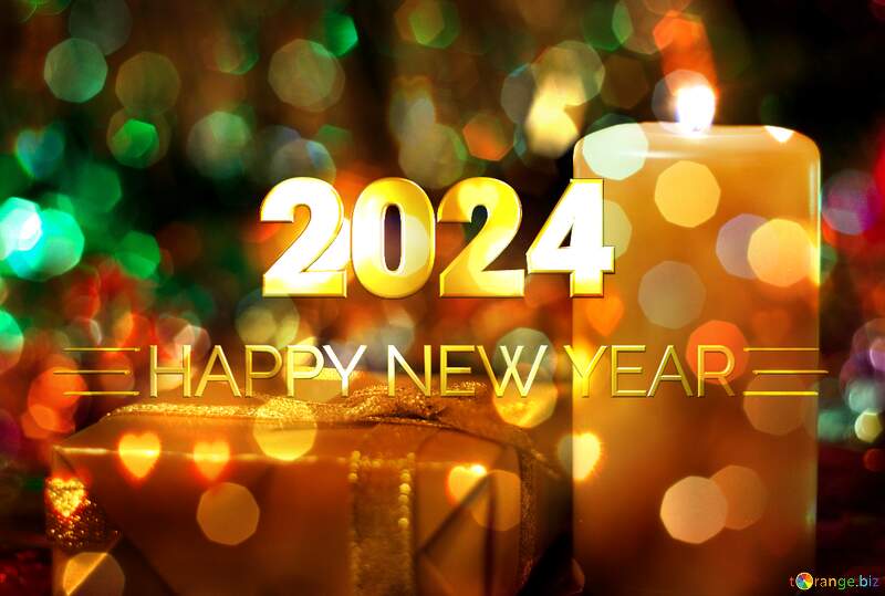 Romantic happy new year 2024 background №6638
