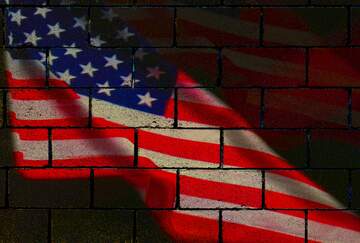FX №222160 American Flag wall blocks background