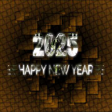 FX №222173 Art red text happy new year 2024 Technology