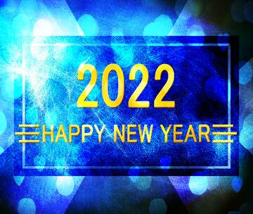 FX №222148 Blue background happy new year 2022 gold design