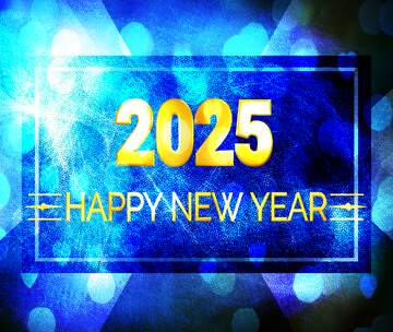 FX №222148 Blue background happy new year 2025 gold design