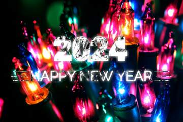 FX №222733 Happy new year 2024 Technology holiday background