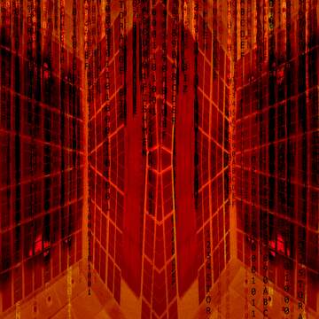 FX №222428 Red Digital enterprise matrix style background