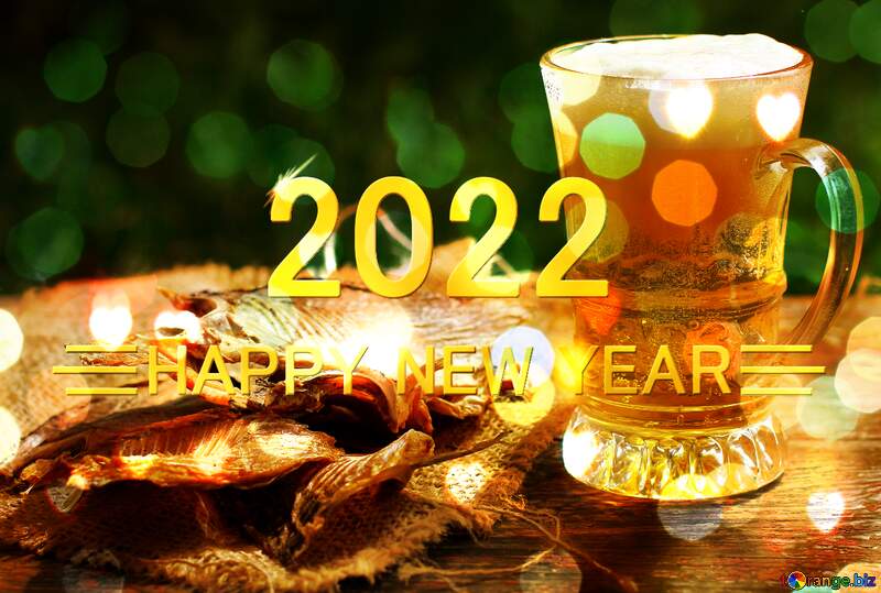 2022 happy new year Beer and  fish №34485
