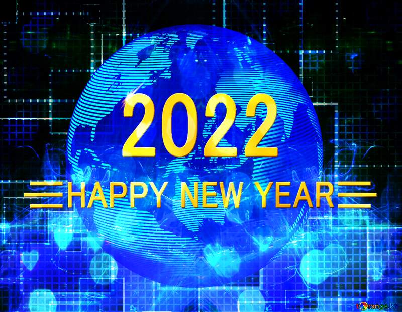 2022 Technology background tech abstract happy new year  symbol planet world earth №49678