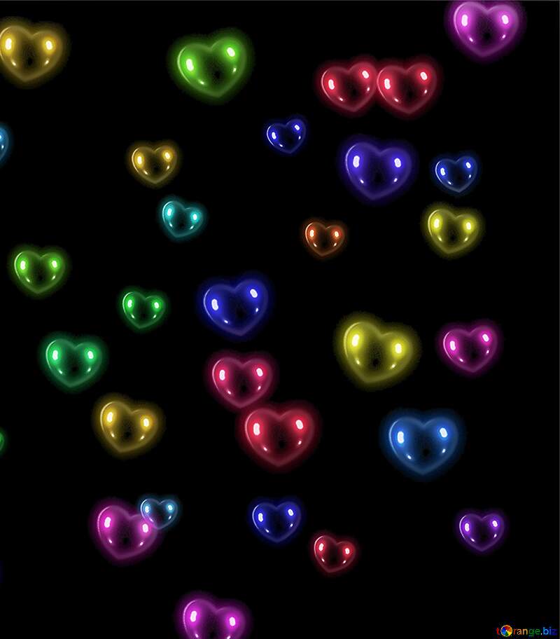 Background dark  colors hearts №39946