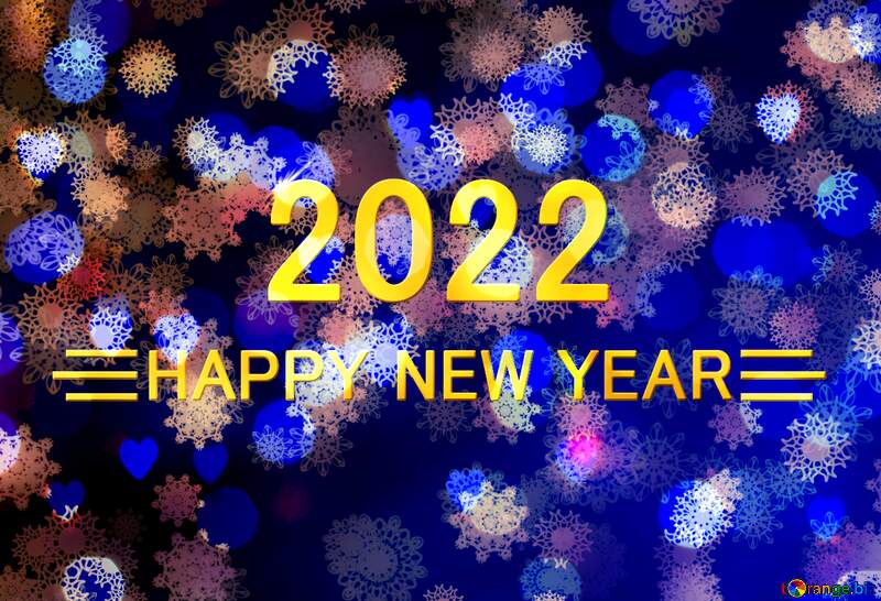 Background snowflakes happy new year 2022 Shiny gold №40699