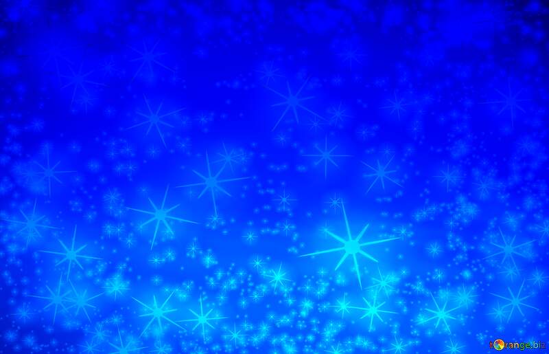 Blue stars snow background №20213