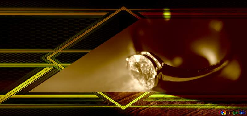 Gold ring diamond background №18587