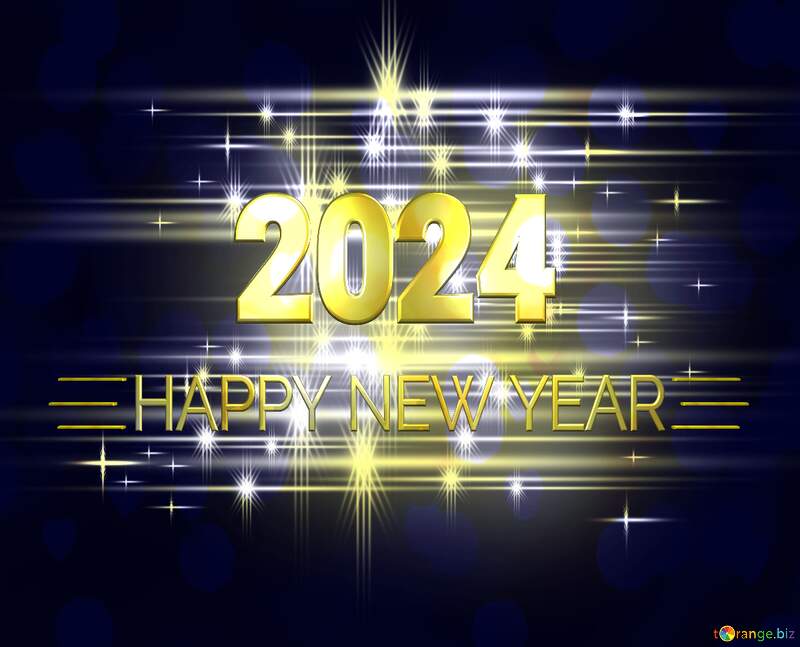 happy new year 2024 bokeh lights hearts gold bright №54753