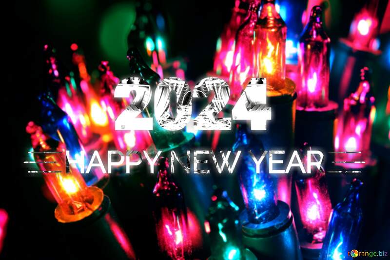 Happy new year 2024 Technology holiday background №41305