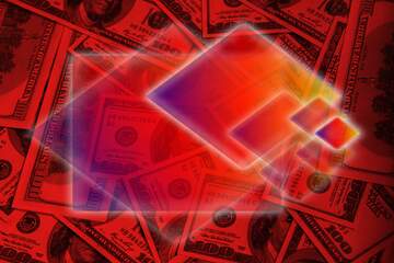 FX №223073 Dollars squares background