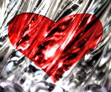 FX №223082 Love heart gray Glass overlay background