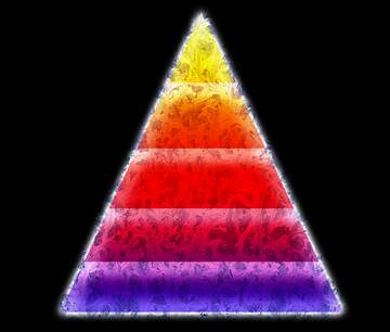 FX №223238 warm color triangle infographic pyramid template